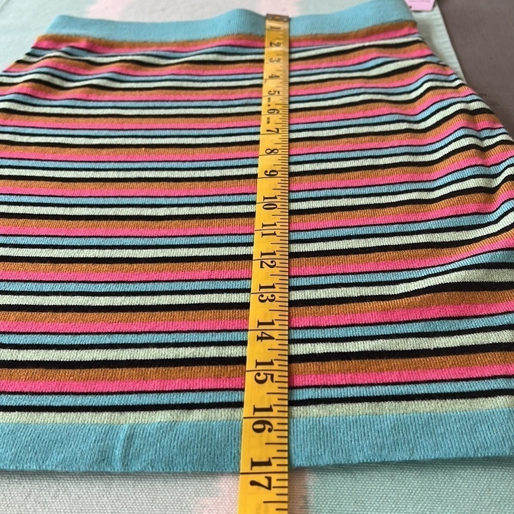Wild Fable Multi Color Stripe Jacquard Knit Sweater Bodycon Mini Skirt NWT - Picture 9 of 10